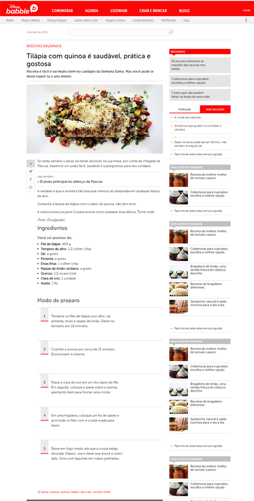 09421404042016_screencapturedisneybabbleuolcombrbrcozinharreceitassaudaveistilapiacomquinoaesaudavelpraticaegostosa1459773734573