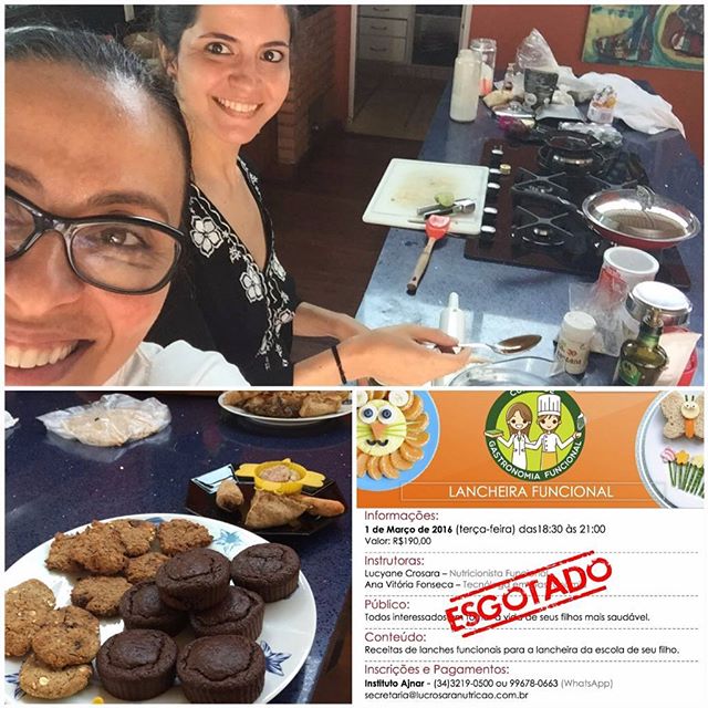 Final de semana de testes para o Curso de Gastronomia Funcional - Lancheira Funcional de amanhã. 
Muitos lanchinhos gostosos para seu filho. Não vai faltar opção!!